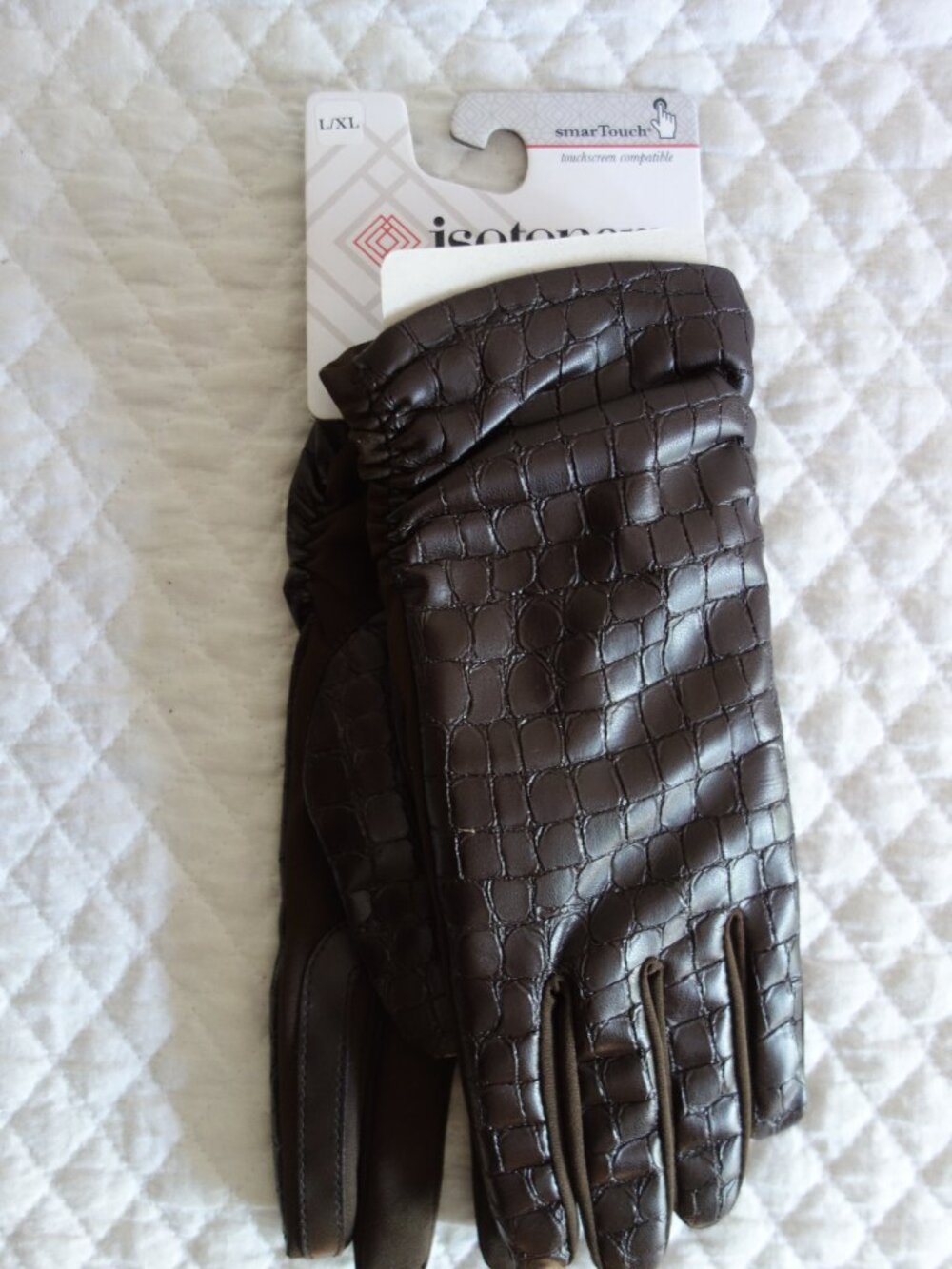 NWT $50 Two Pairs (Black/Brown) of Isotoner Gloves – L/XL - Picture 2 of 9